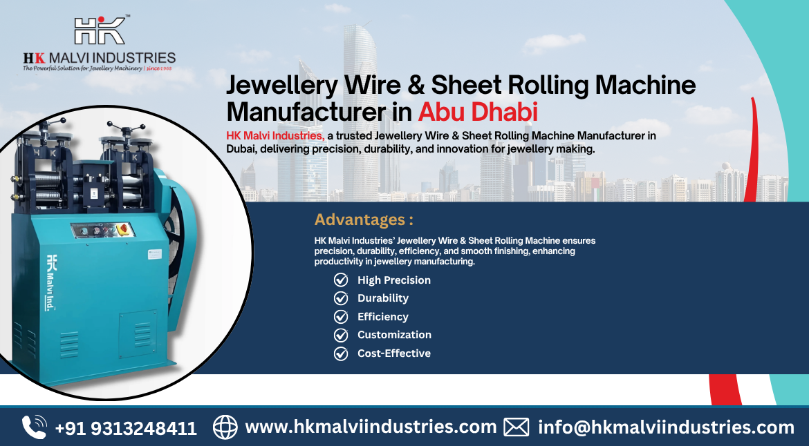 jewellery wire & sheet rolling machine manufacturer in abu dhabi