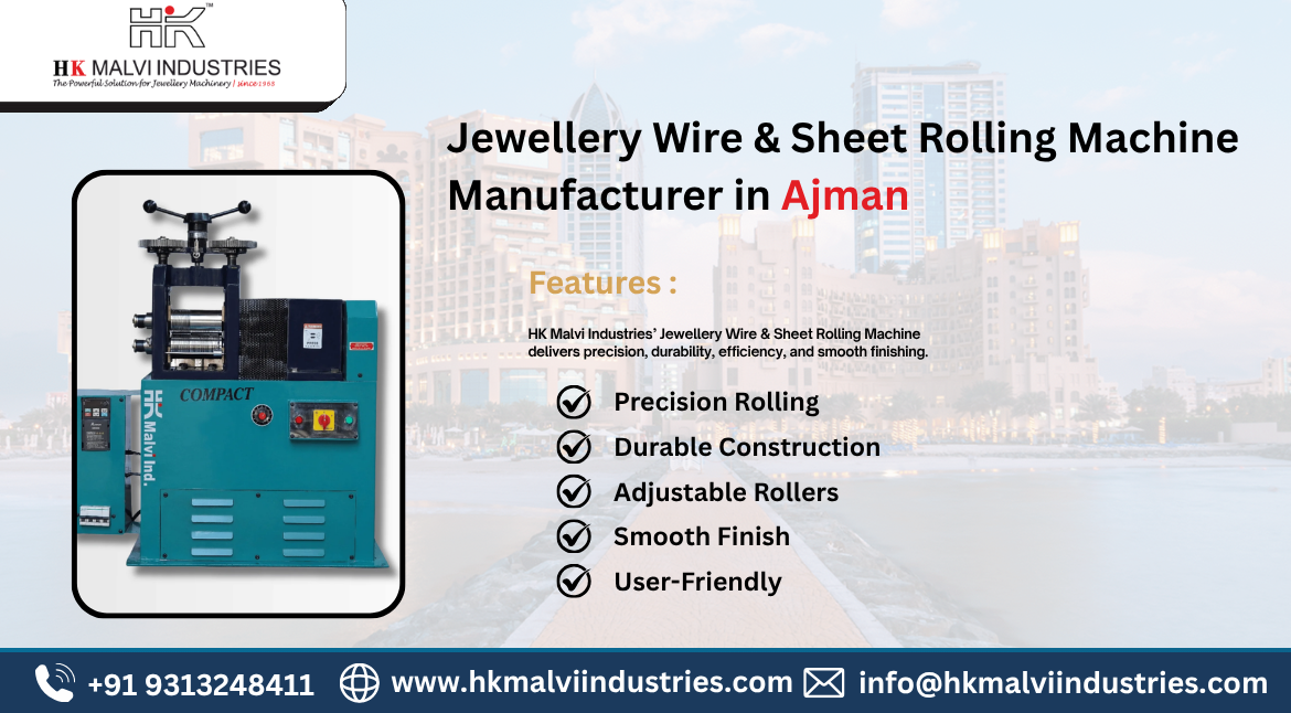jewellery wire & sheet rolling machine manufacturer in ajman