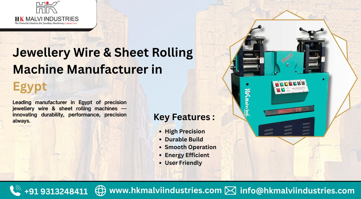 jewellery wire & sheet rolling machine manufacturer in egypt
