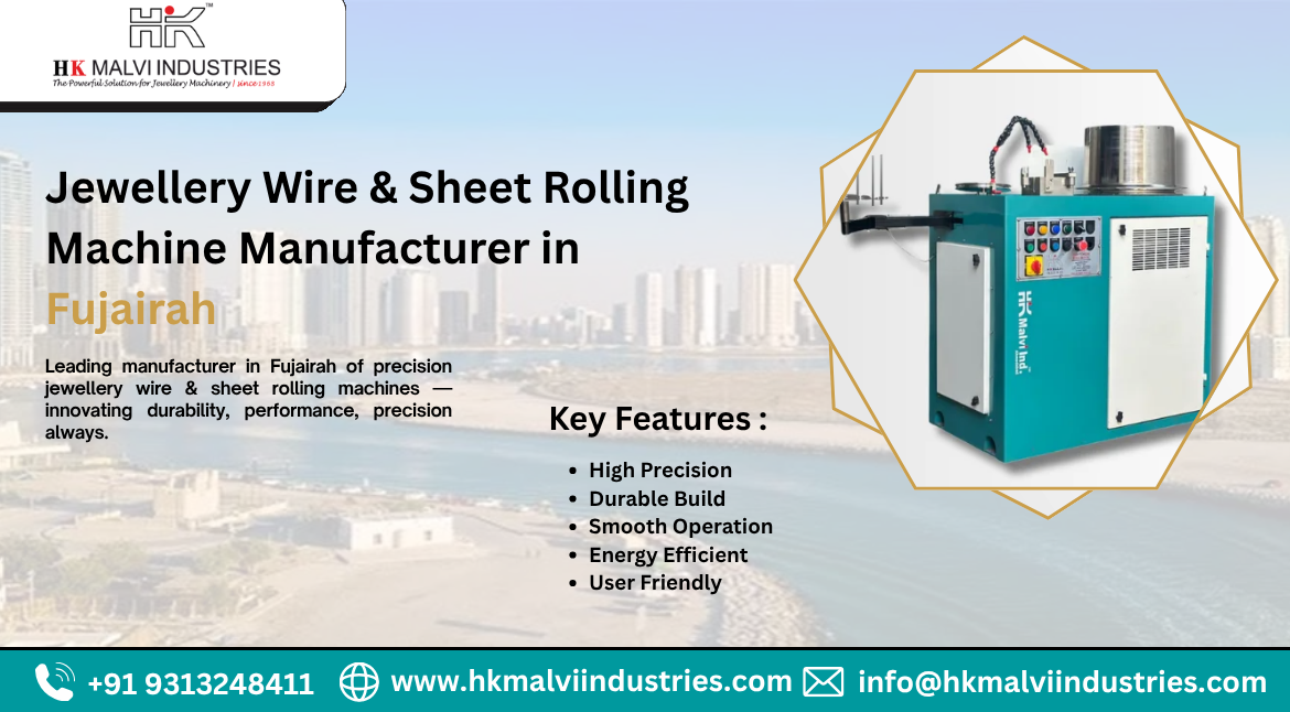 jewellery wire & sheet rolling machine manufacturer in fujairah