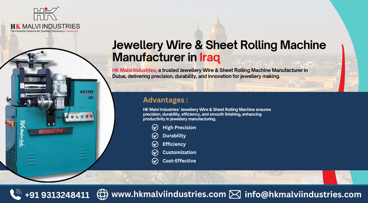 jewellery wire & sheet rolling machine manufacturer in iraq