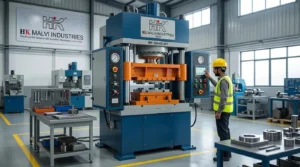 engineers inspecting machine 