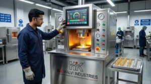 engineers monitoring jewellery machine