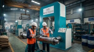 engineers inspection of machine