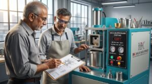 engineers discussion on machine 