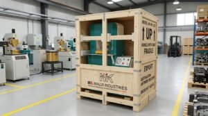 wooden crate in warehouse