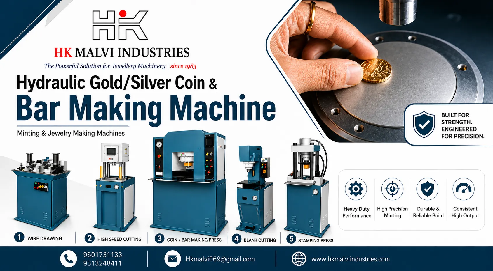 advanced gold silver coin making machine