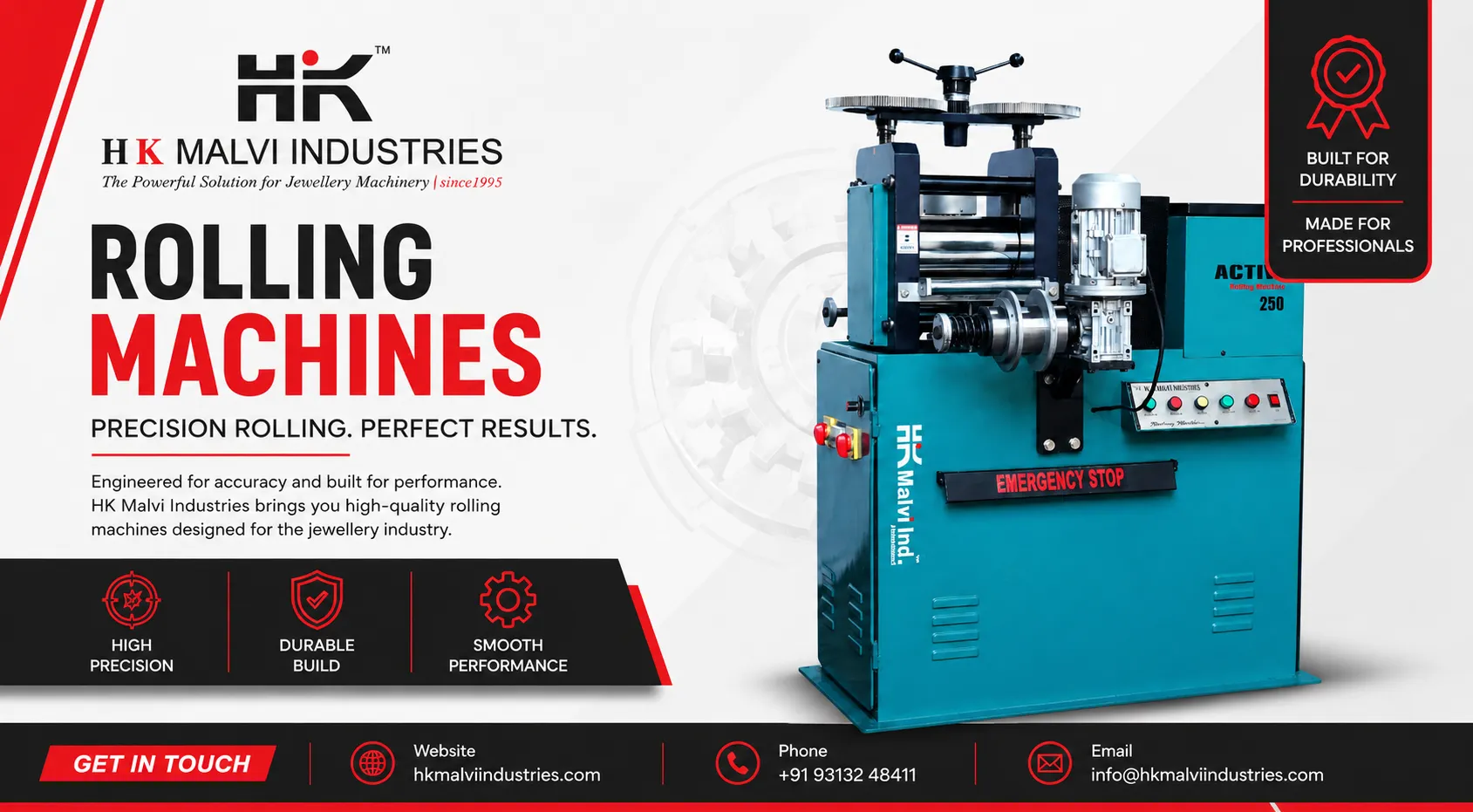 advanced rolling machines for jewellery perfection